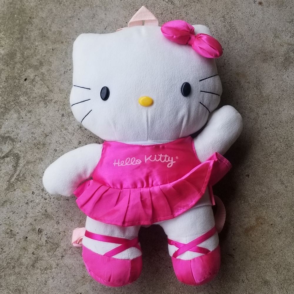 Sanario Hello Kitty Ballerina Plush Backpack Pink